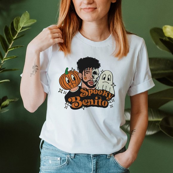 Spooky Benito Bad Bunny Halloween T shirt - Picture 2 of 4